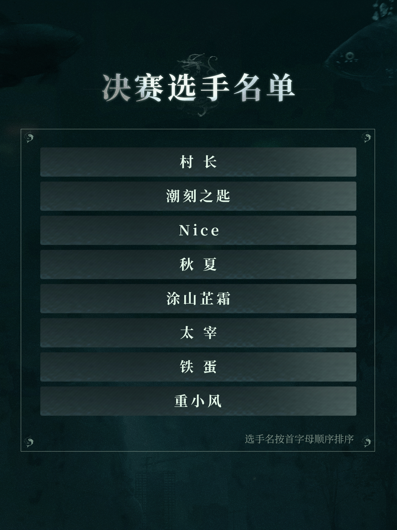 异人之下「百相会武大赛」决赛选手名单公布！
