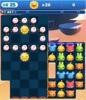 《天天爱消除》冒险模式657关通关技巧