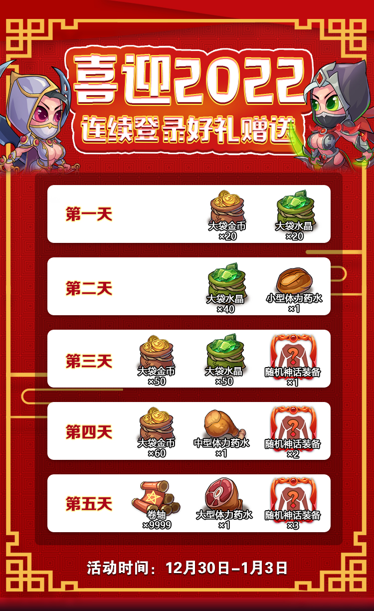 【福利活动】喜迎2022，连续登录好礼赠送