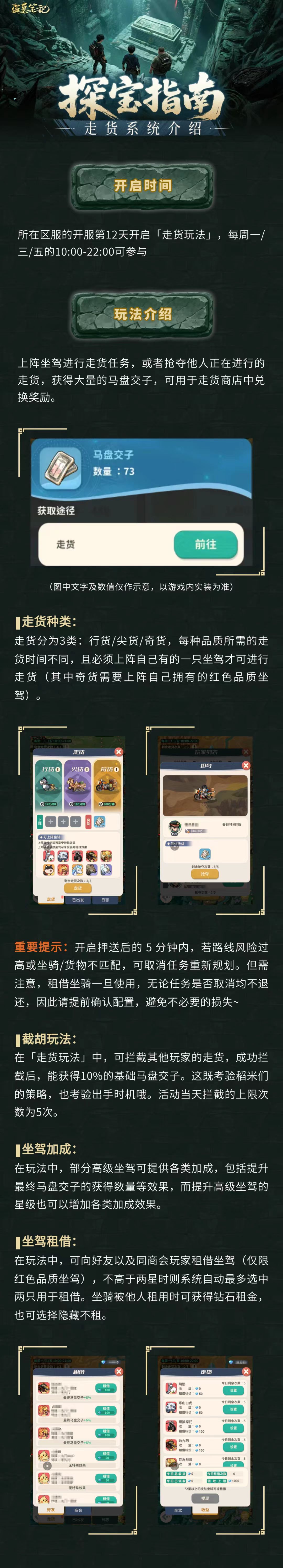 探宝指南 l 倒斗摸金赚交子，坐骑押镖闯地宫