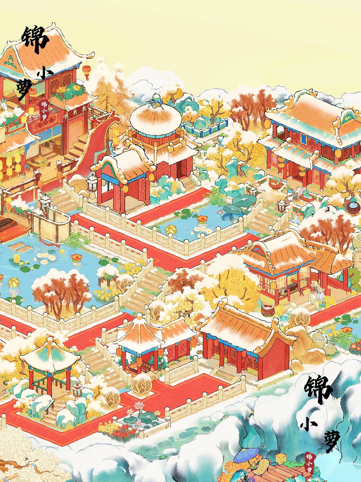 布局之故宫的雪