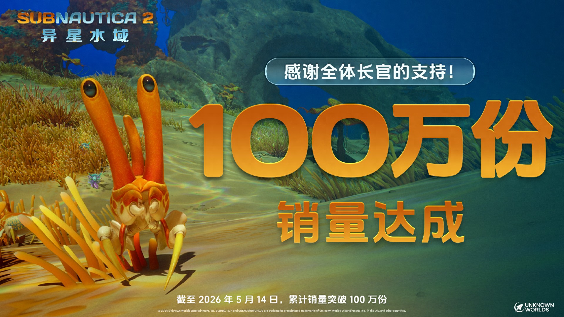 《深海迷航2》首发1小时卖出100万份 Steam玩家峰值破46万