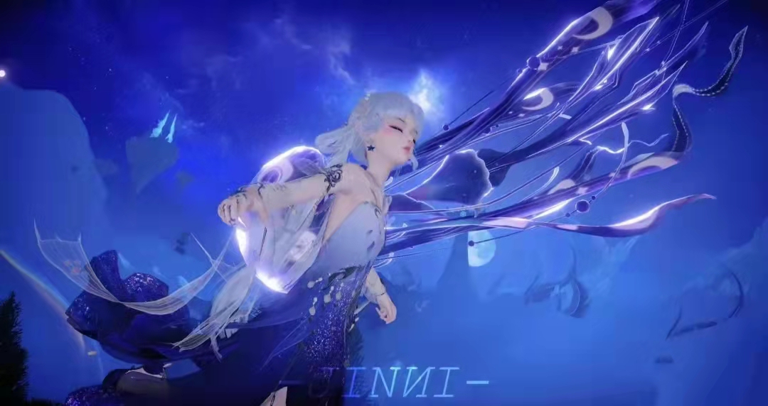 厌forward一袭碧蓝色月华秋桂,娴雅人似月,皓腕凝霜雪