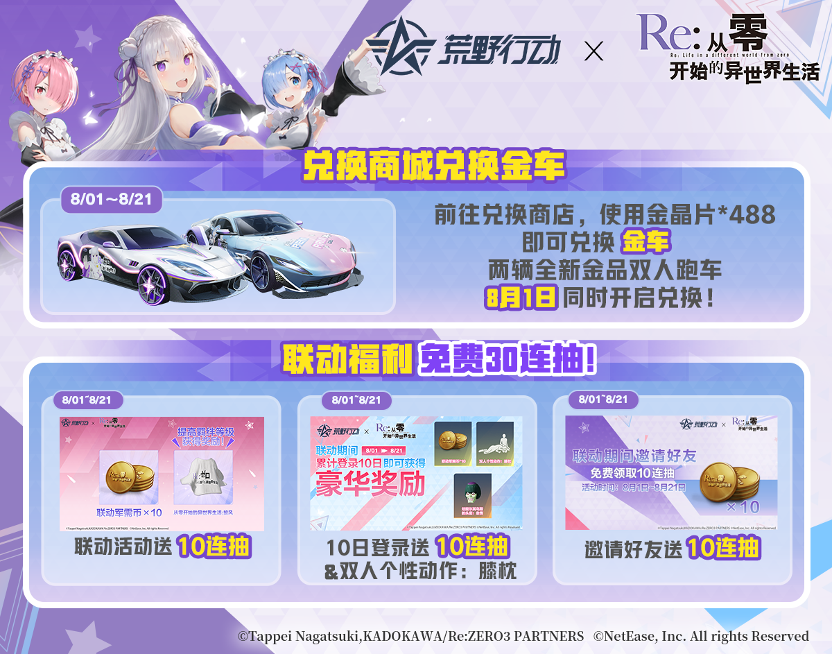 荒野行动 ×『Re:ZERO』联动福利公开
