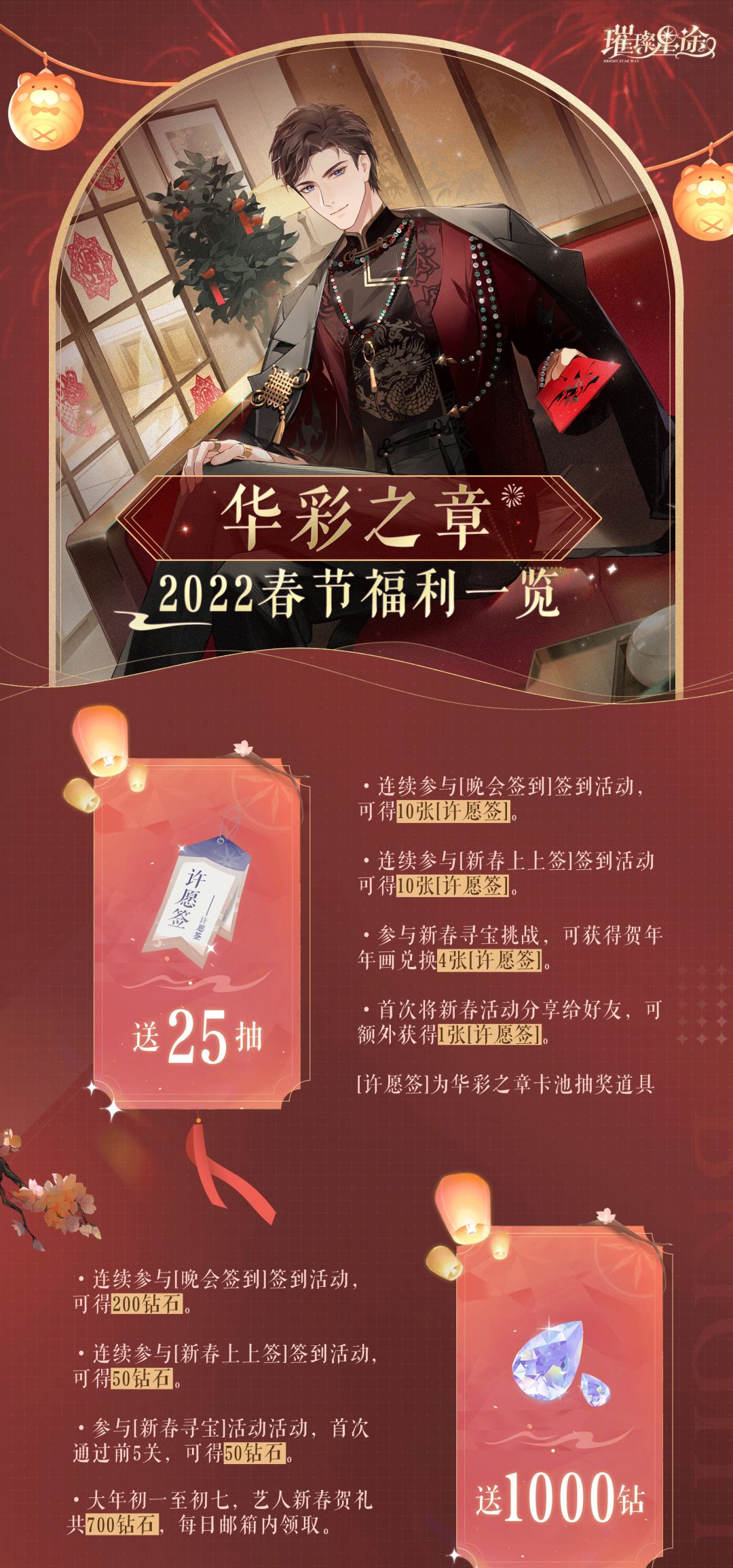 新春福利丨华彩之章活动福利抢先知