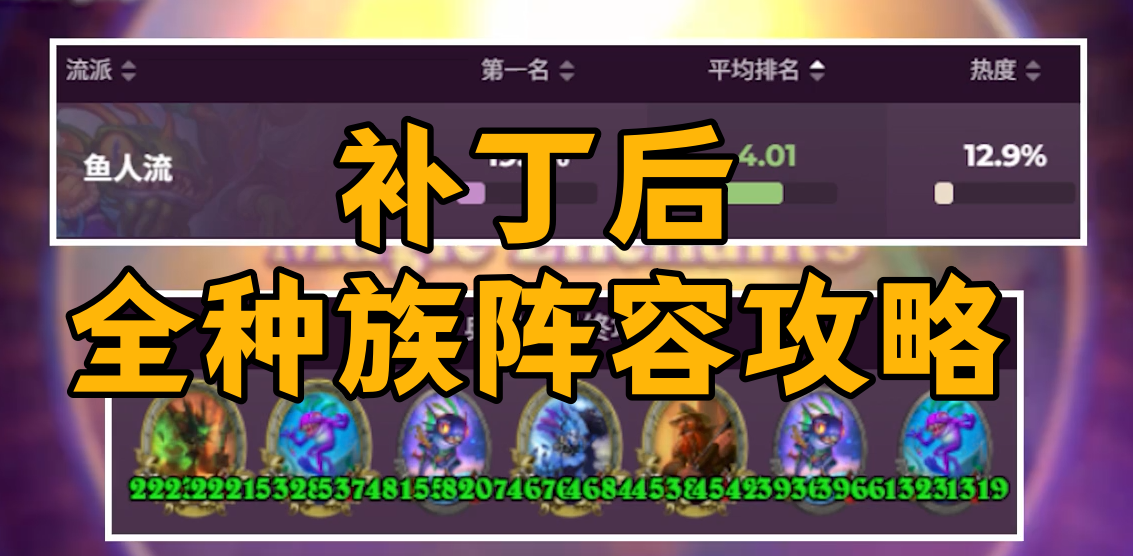 补丁后全种族阵容攻略