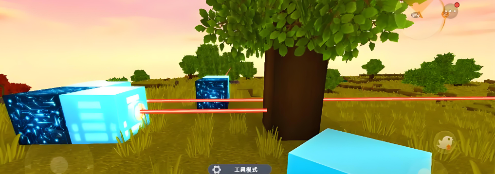 《迷你世界》制作砍树陷阱，触发即炸！瞬间清空资源点的终极“惊喜”装置