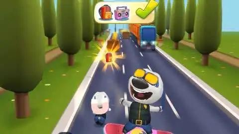 《汤姆猫跑酷手游》快来一起欣赏城镇和林荫大道的美丽风光吧！