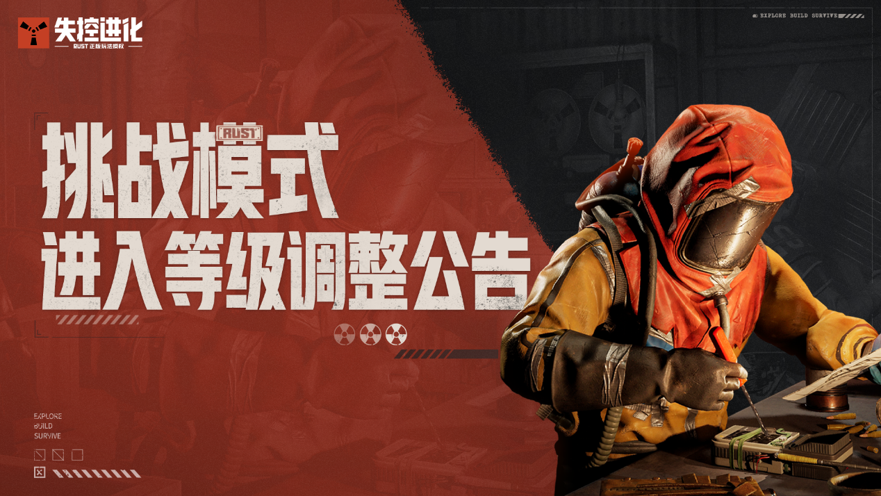《失控进化》挑战模式进入等级调整公告