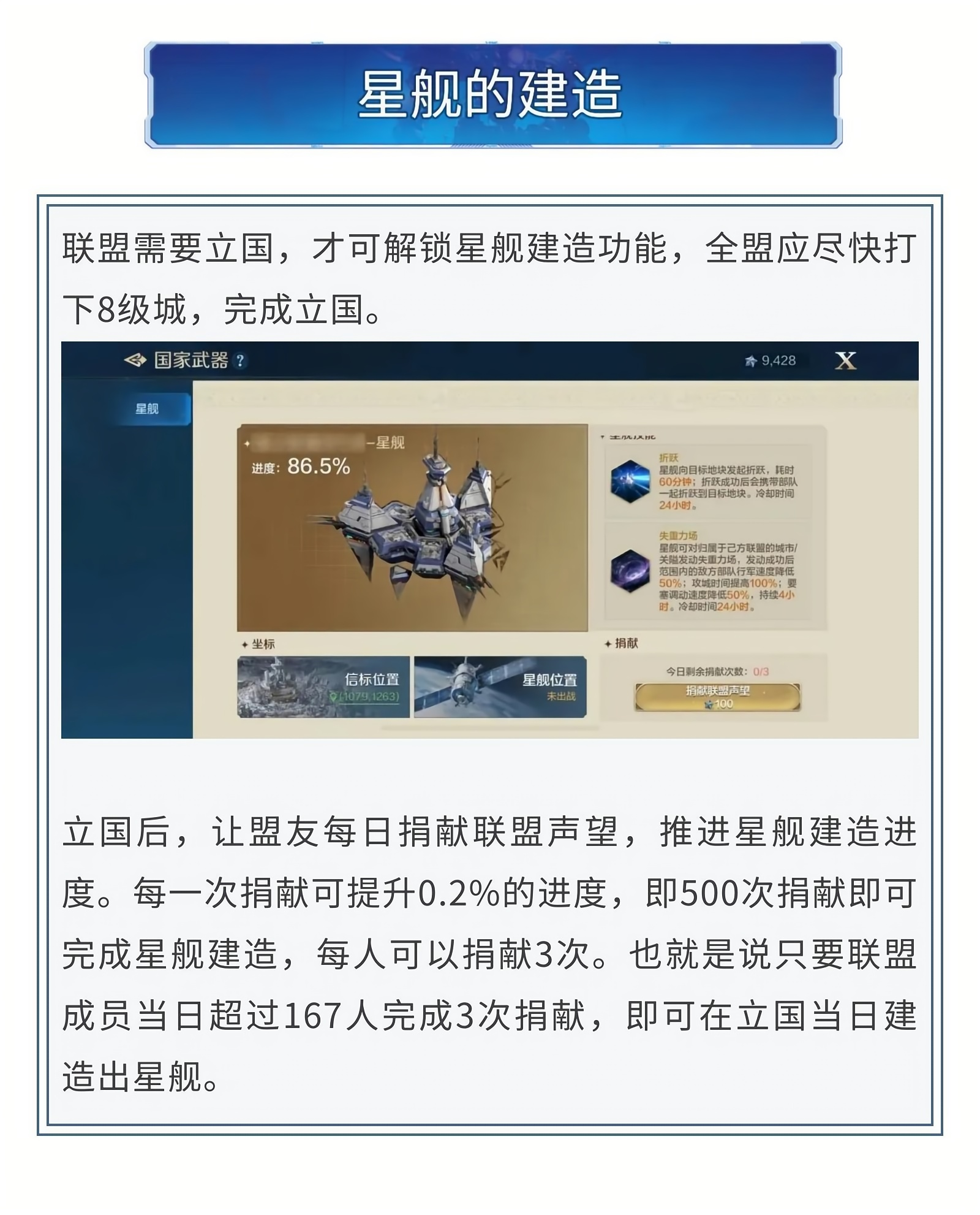 攻略分享丨舰长培养手册！联盟武器-星舰的实战玩法解析！