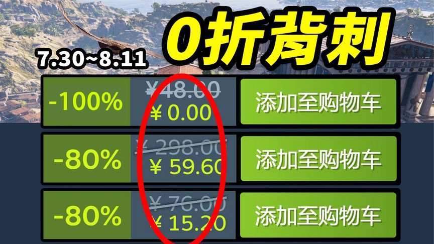 太离谱!96%好评率的神作新史低啦！Steam每周史低折扣游戏推荐