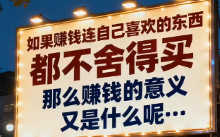 刷屏热搜提问 赚钱的终极意义是什么