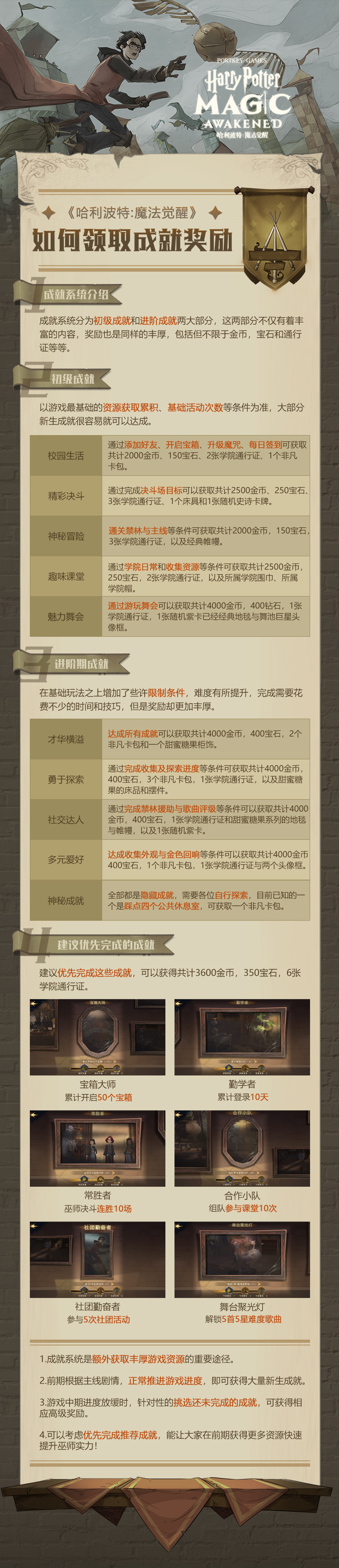 《哈利波特：魔法觉醒》如何领取成就奖励