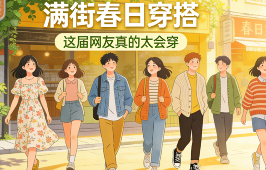 满街春日穿搭 这届网友真的太会穿