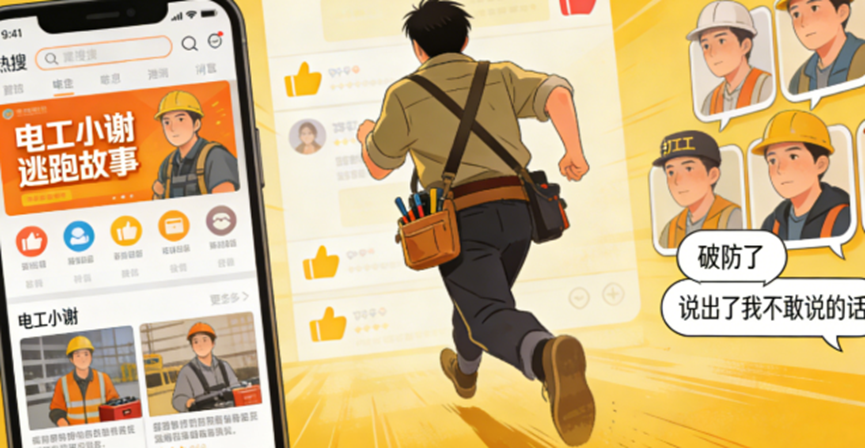 电工小谢逃跑故事 为啥让打工人集体破防