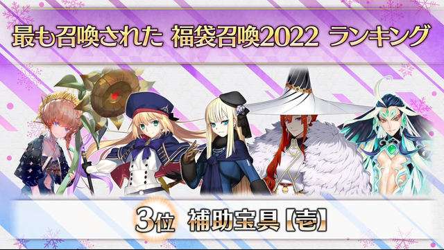 FGO日服2022新年福袋最多选择排行：A3福袋人气最高