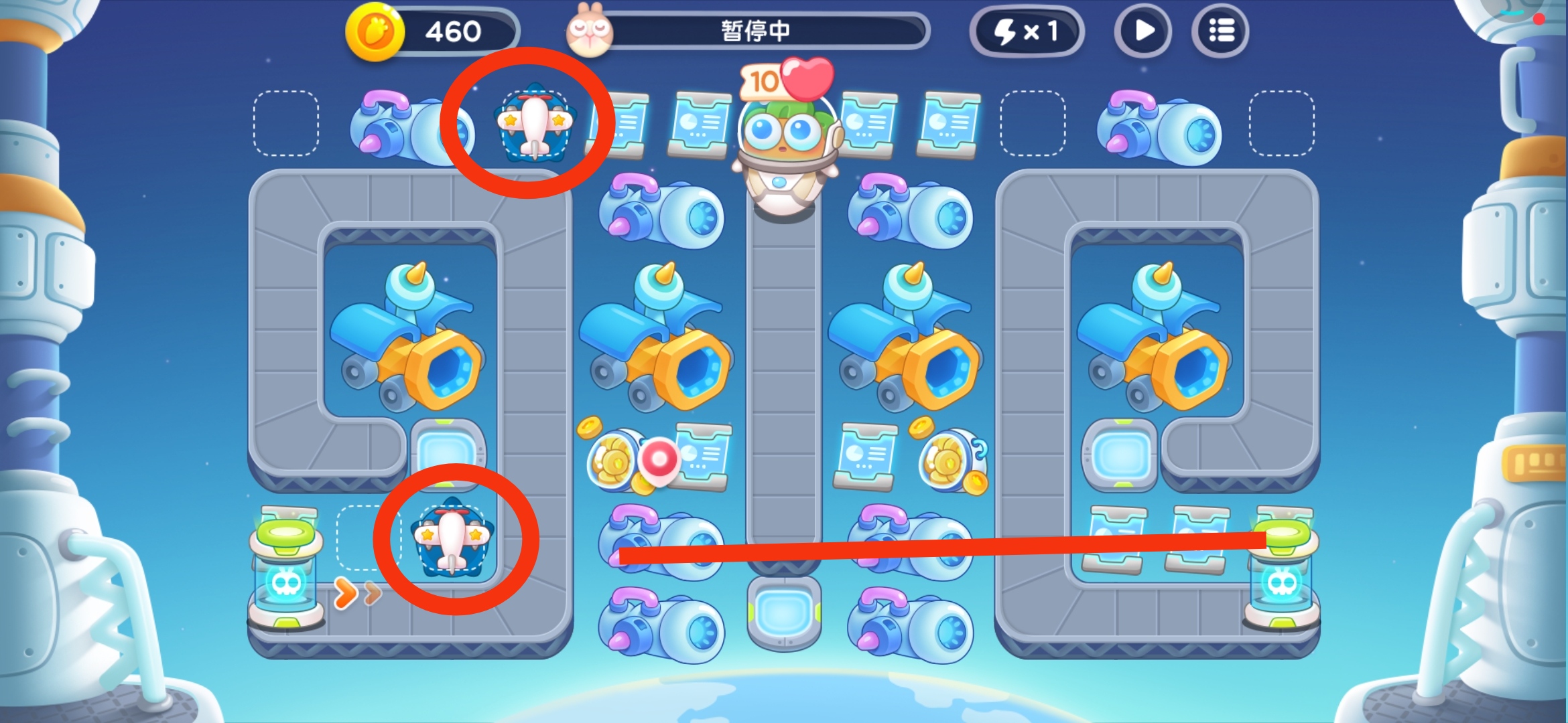 保卫萝卜4，太空穿越第60关攻略