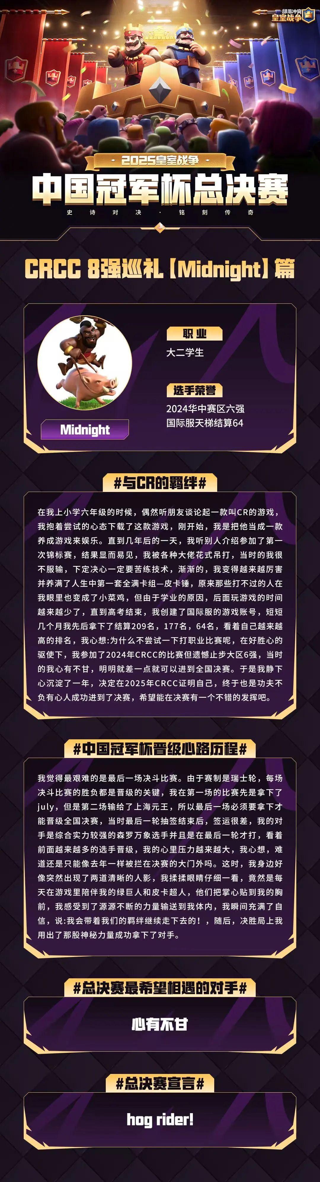 CRCC中国冠军杯总决赛8强巡礼——Midnight！