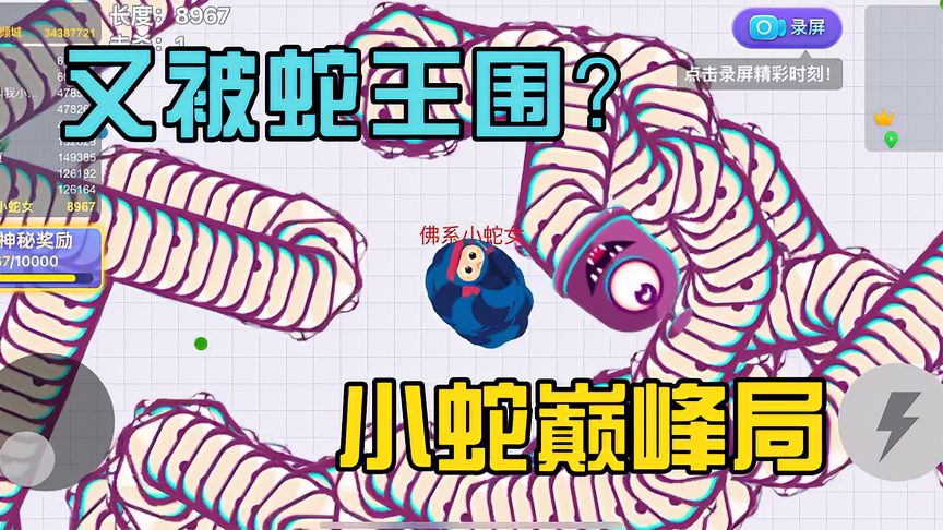 贪吃蛇大作战：贪吃蛇还能这样玩！小蛇被包围，节目效果拉满！