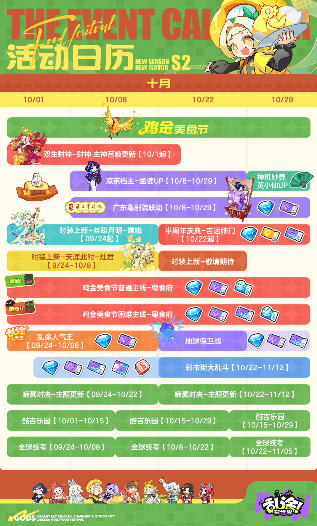 10月版本活动日历 | 开门，迎财神！