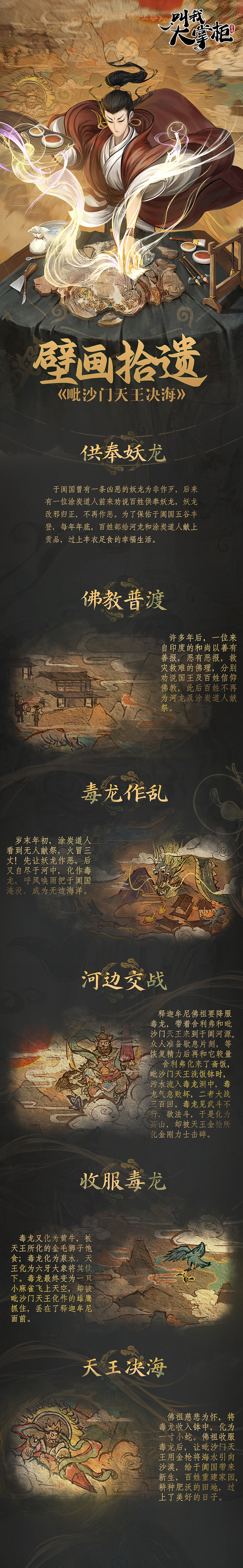 敦煌石窟|壁画拾遗《毗沙门天王决海》