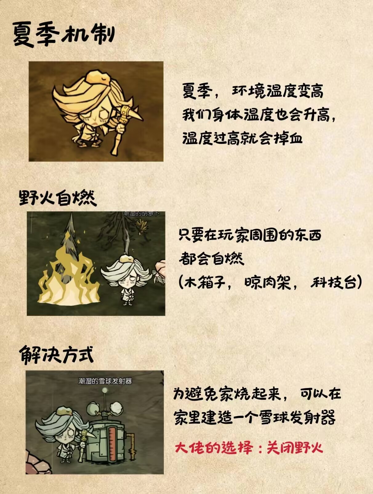 【饥友来稿】不知道饥荒夏季如何度过？
