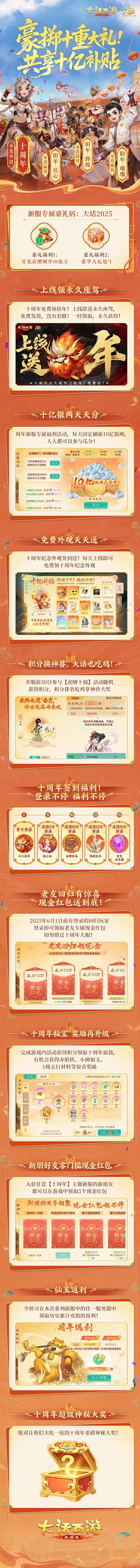 十周年大服，豪掷十重大礼！周年纪念服【十周年】预约开启！