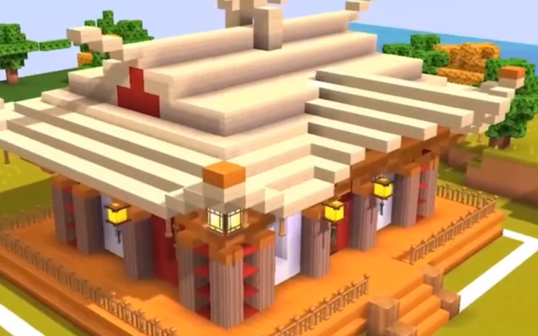 迷你世界：搭建一栋别致的古风建筑，按照步骤来非常简单
