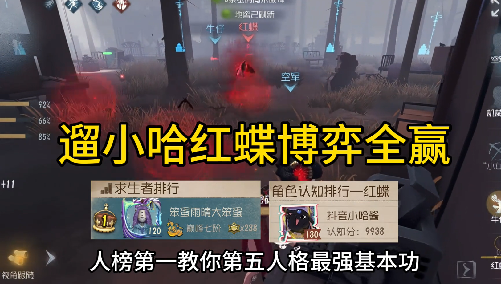 人榜第一教你遛小哈红蝶