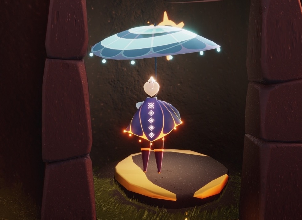 光遇追光周边大伞star功能的效果与海报不一样是透明的