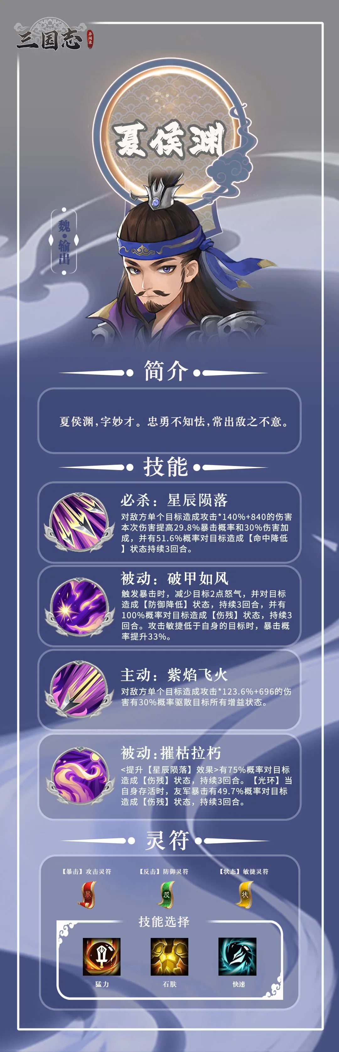 【武将图鉴】忠勇不怯--夏侯渊