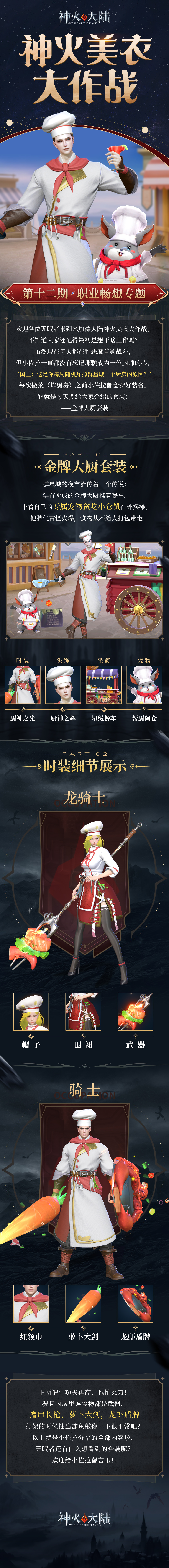 【美衣大作战】功夫再高也怕菜刀，金牌厨师套装穿搭秀！