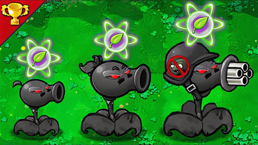 植物大战僵尸2：集结机枪火焰原始三位豌豆！能否打败最强僵博