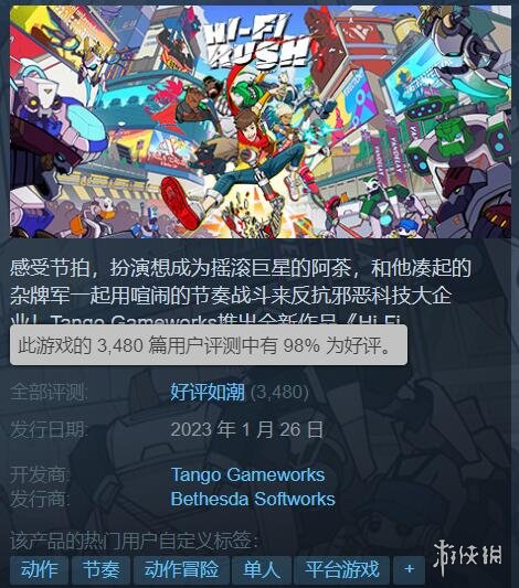 《Hi-Fi Rush》火爆！销量竟超3A新作《Forspoken》