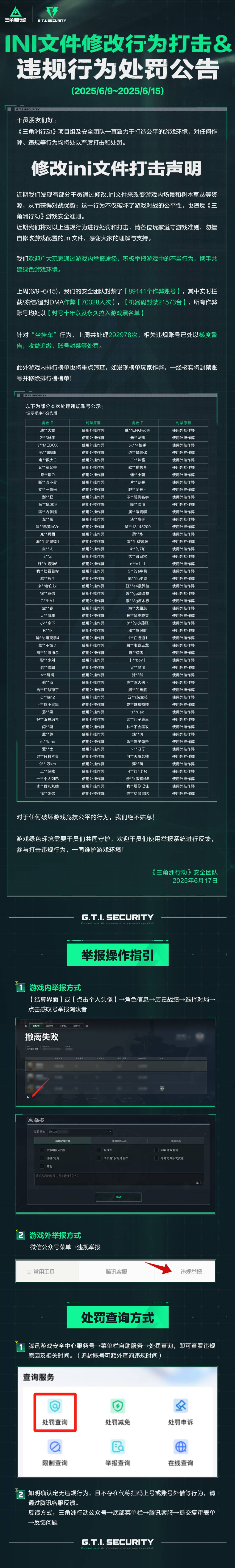 INI文件修改处罚&违规行为处罚公告