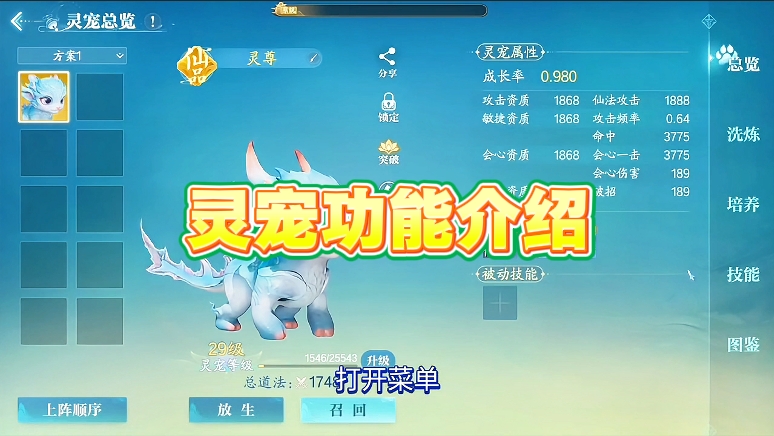 灵宠功能介绍