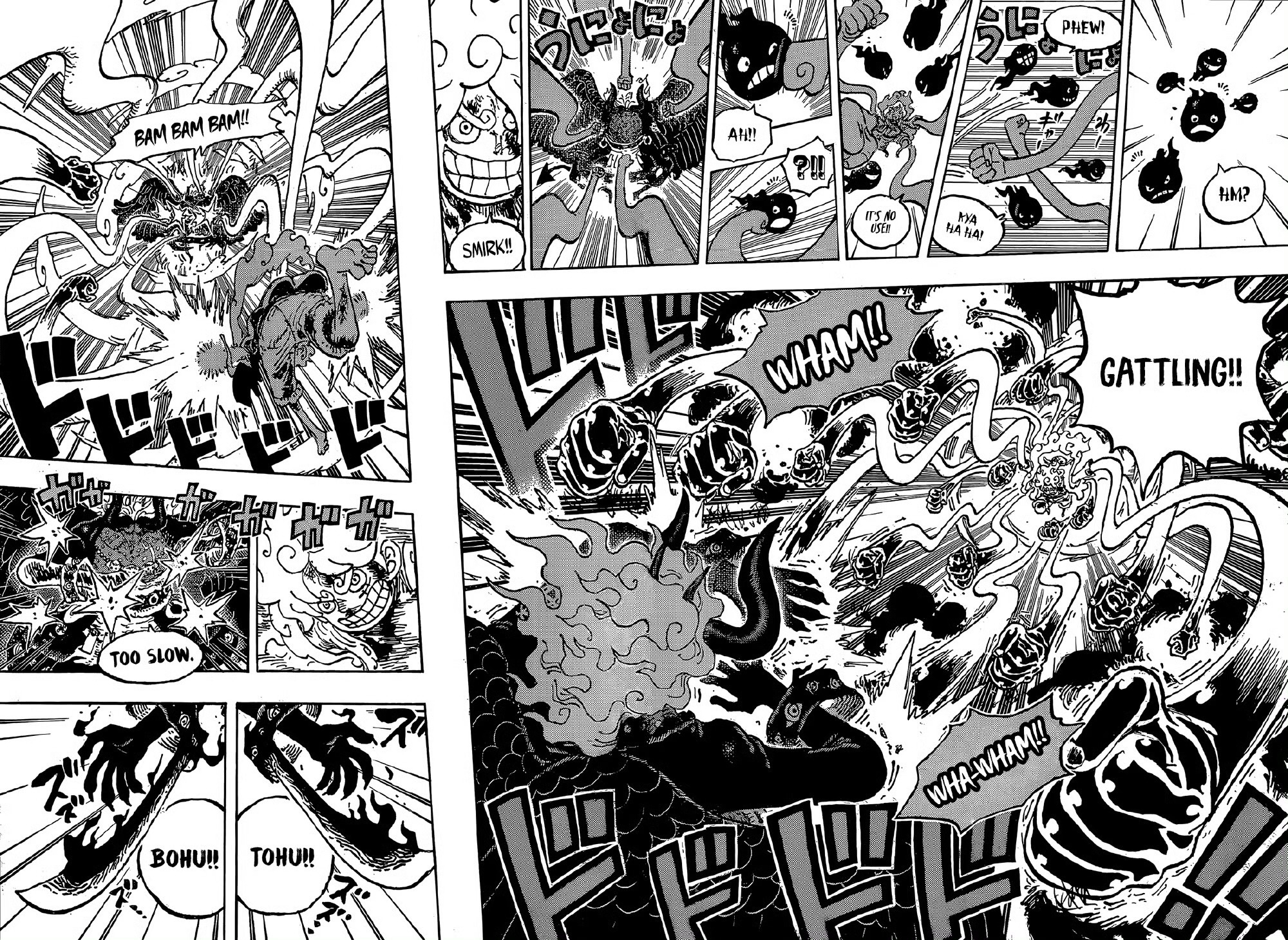 《航海王》漫画1192话：“绝境乌索普”高光演讲！路飞&洛基合体技重伤伊姆