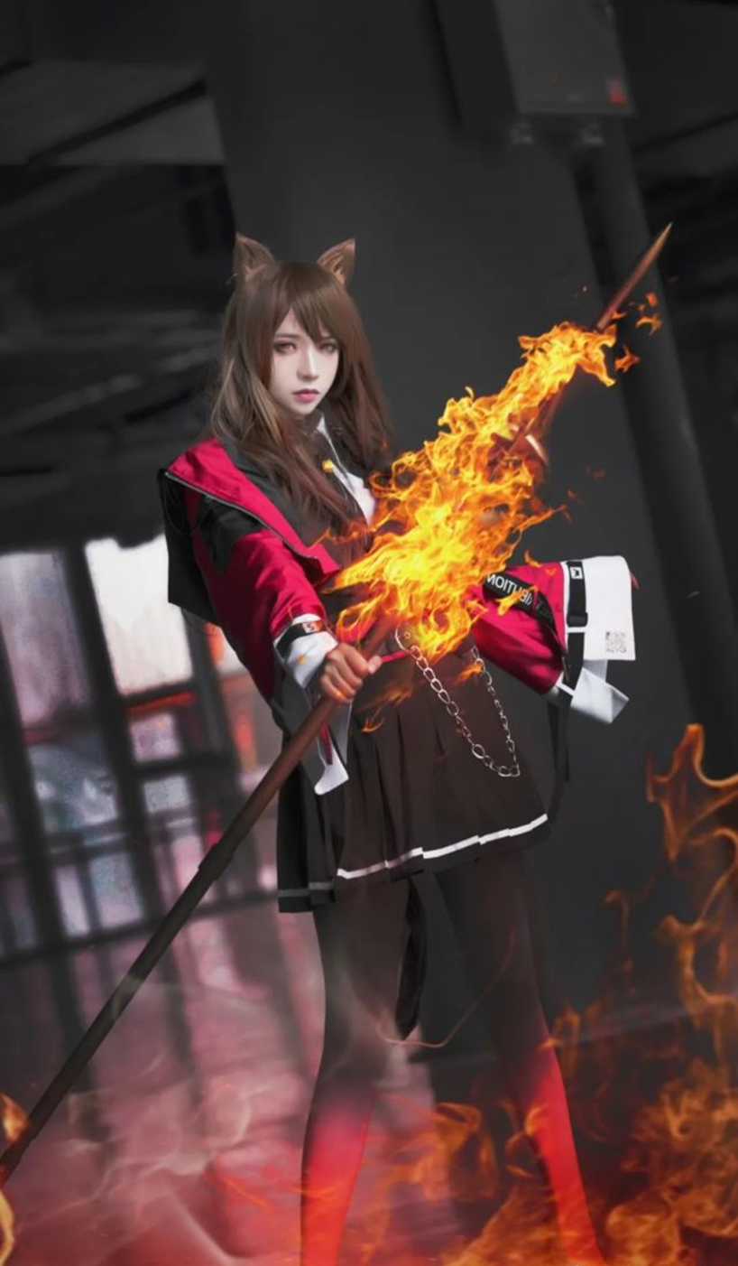 cos：明日方舟天火科斯正片@疯猫