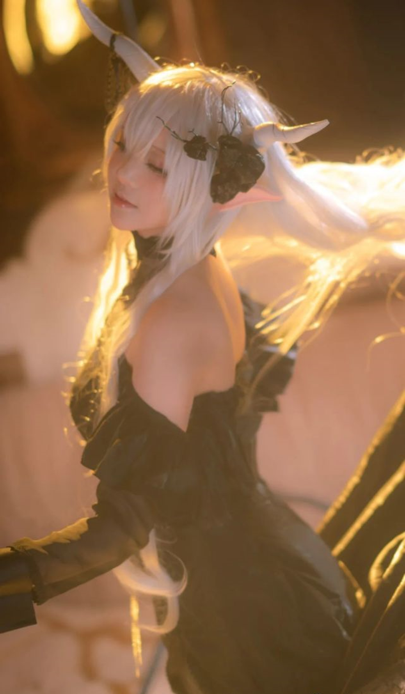 cos：明日方舟音律联觉闪灵 cos正片@黑龙