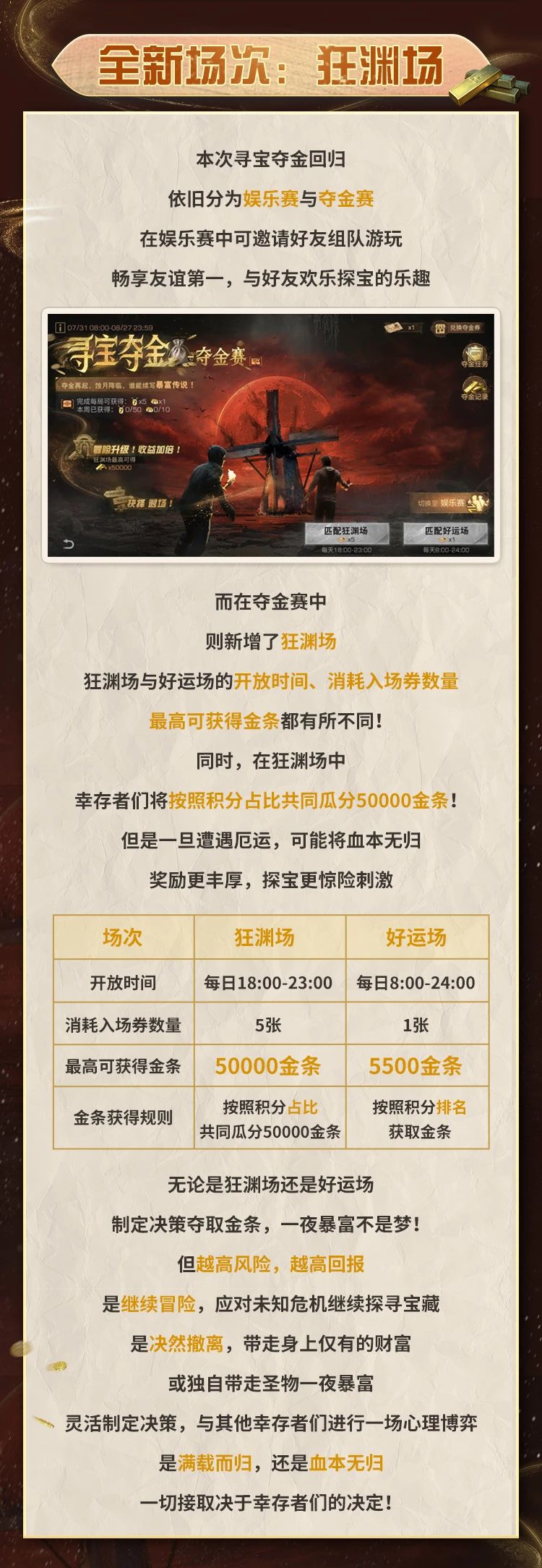 蚀月降临，寻宝夺金隆重回归，10亿金条、真金奖励等你赢取！