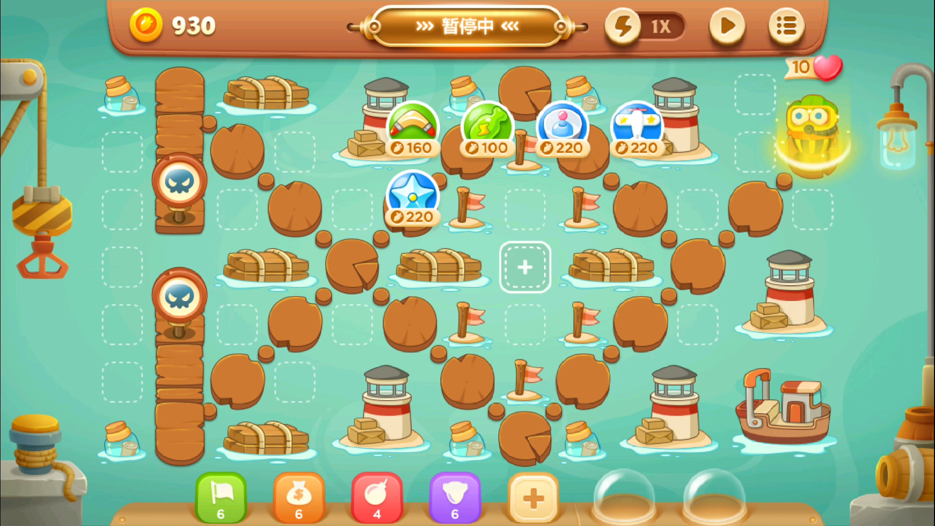 保卫萝卜三单机版码头第二十二关