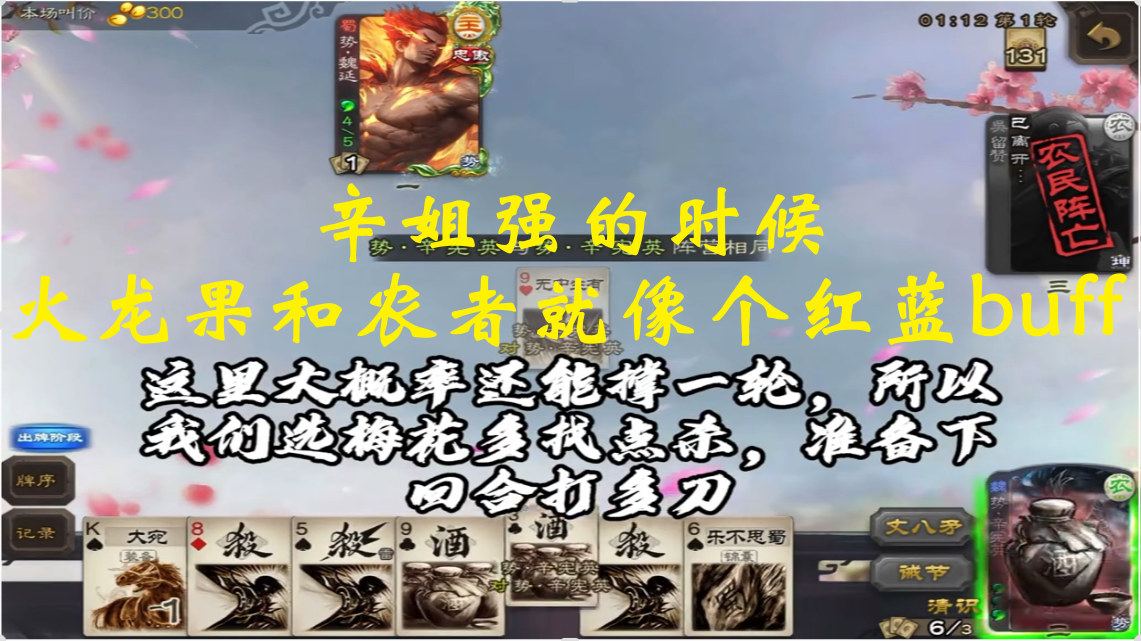 辛姐强的时候，火龙果和农者就像个红蓝buff