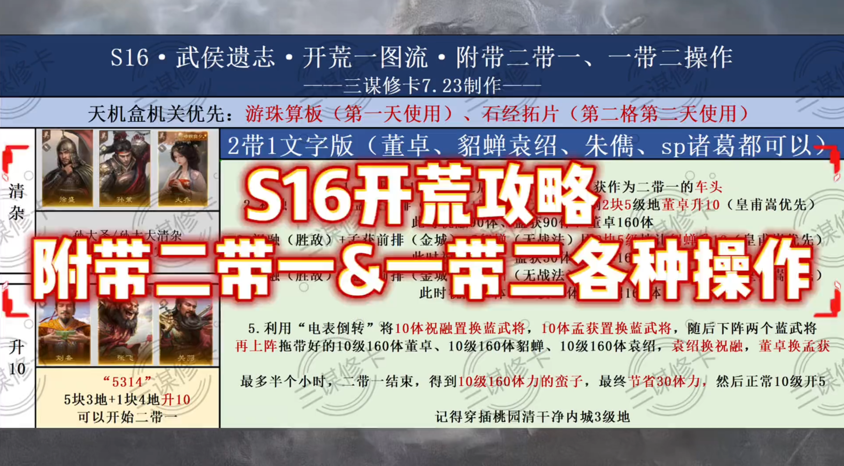 S16开荒一图流攻略