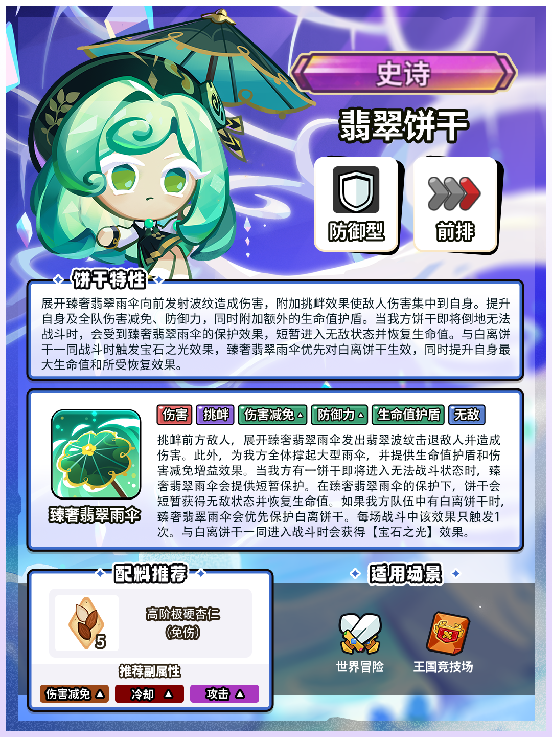 「没有比伞更全面的工具了」 翡翠饼干 技能情报