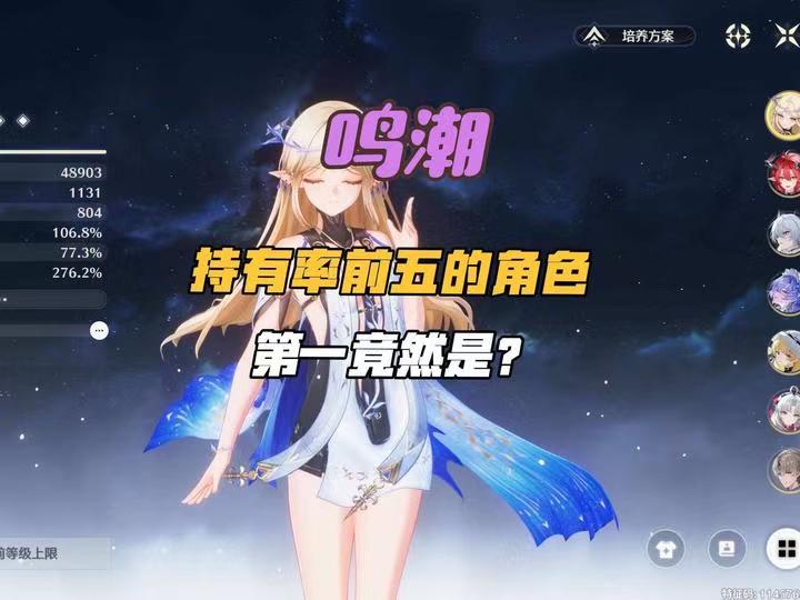 盘点一下鸣潮持有率前五的角色