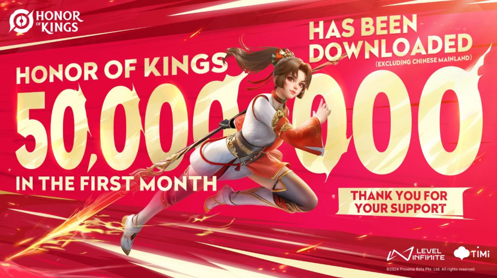 势如破竹，《王者荣耀》海外版首月冲破5000万用户大关！