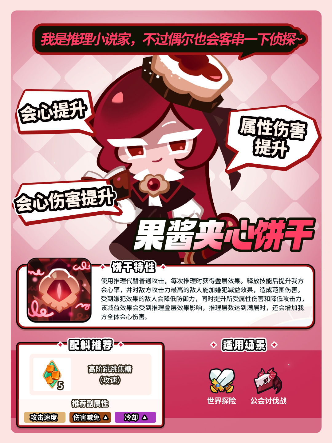 「欢迎来到我所创作的悬疑世界！」果酱夹心饼干  技能情报 