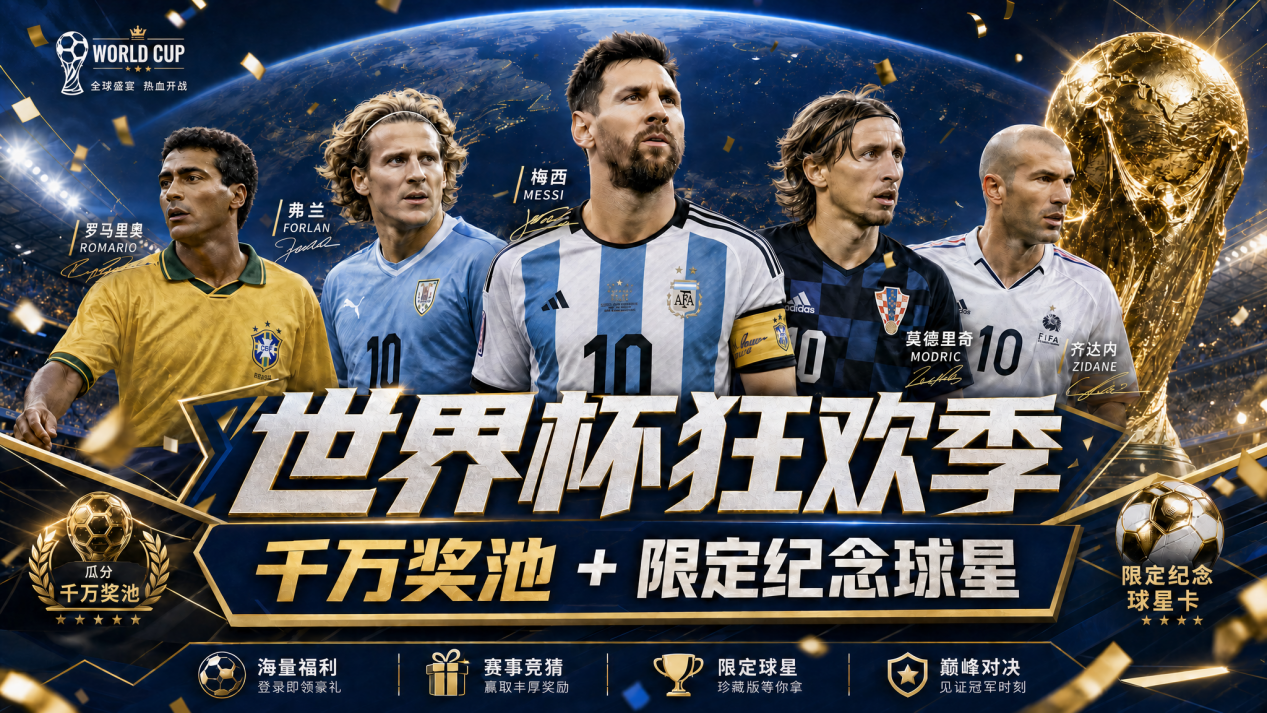  世界杯狂欢季｜绝版纪念球星、千万奖池重磅来袭