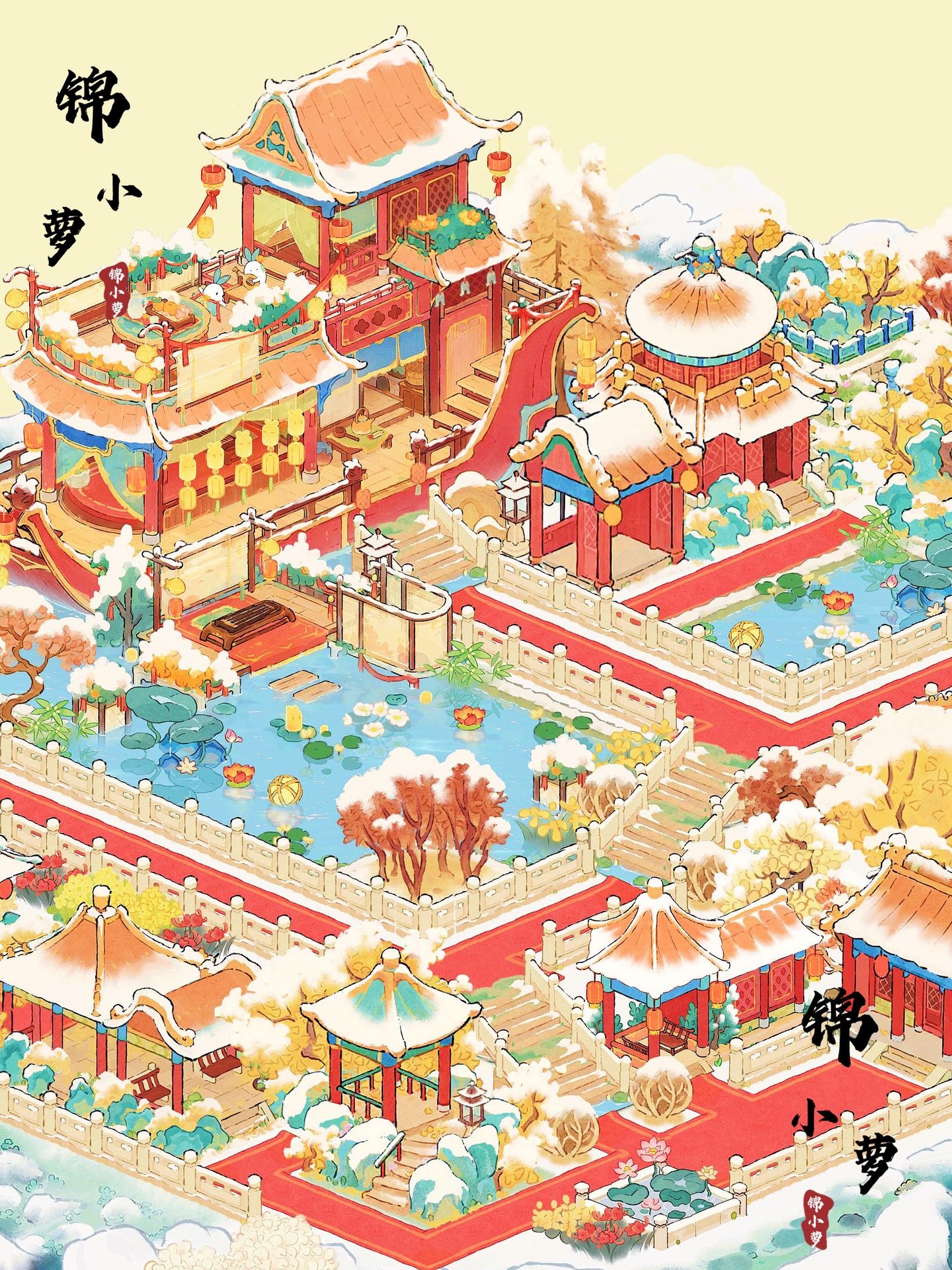 布局之故宫的雪