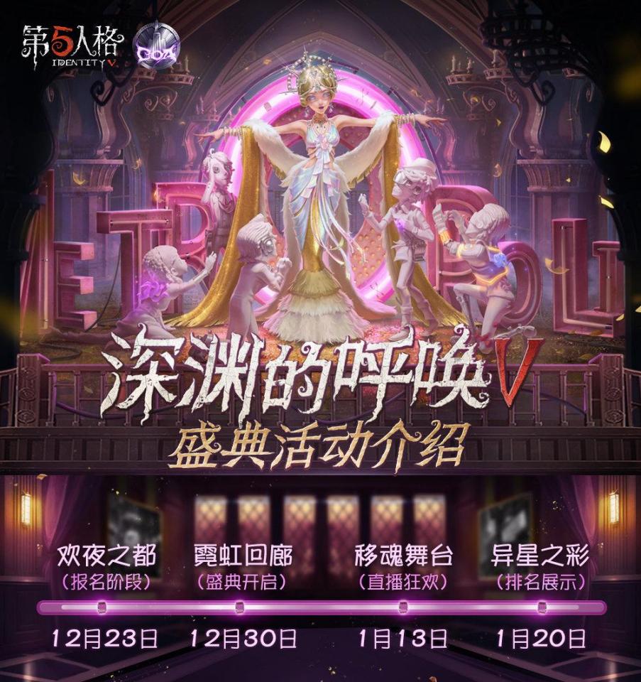 永夜之都《第五人格》深淵的呼喚Ⅴ盛典活動火爆開啟! - 第五人格資訊